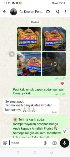 Testimonial Papan Bunga Pernikahan ciruji