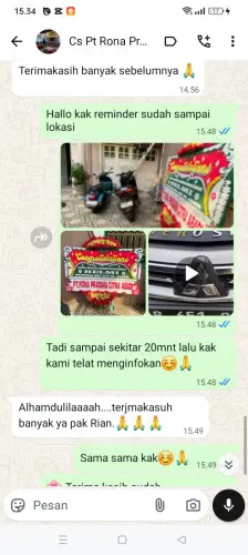 Testimonial Papan Bunga ciruji